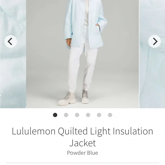 WORN ONCE Rare Lululemon‎ Powder Blue Quilted Light Insulation Jacket 4