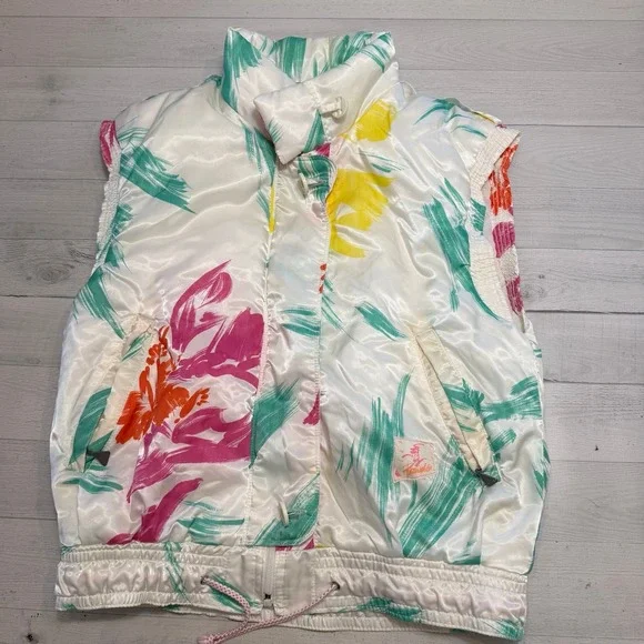 Vintage‎ 90s Luhta powder abstract colorful pattern vest