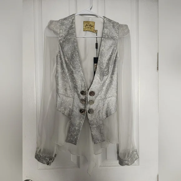 Just Angel Black Gold, size 36, silver and white‎