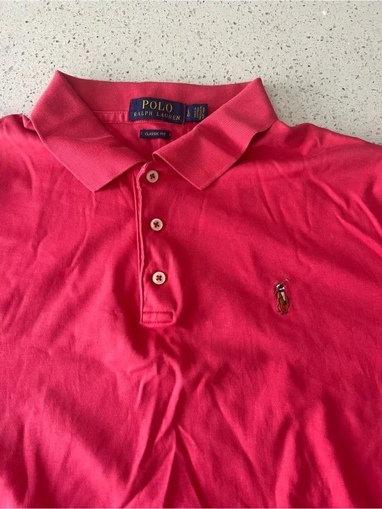Polo Ralph Lauren Classic Fit Pink Polo Shirt