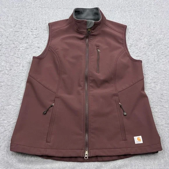 Carhartt Denwood Vest Womens Large Purple Full Zip Workwear Softshell Easy Gilet