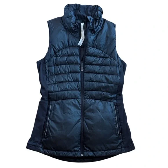 Lululemon Down For‎ It All Vest Black Puffer Running Vest Size 6