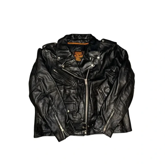 Milwaukee Leather Women's 3XL  Leather Jacket‎ Zip Liner Biker Retro Punk Belted