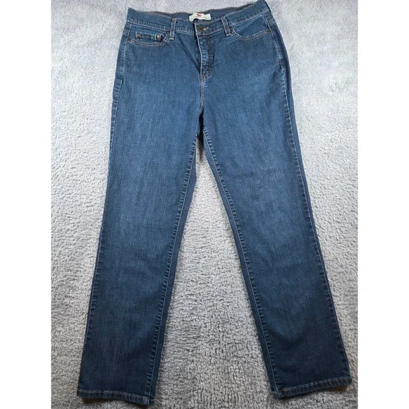 Levi's 512 Perfectly Slimming Jeans 16M Blue Womens Straight Leg Stretch Medium