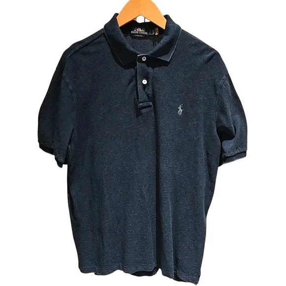 Polo Ralph Lauren Men's Polo Shirt Classic Fit Blue Jeans Large‎
