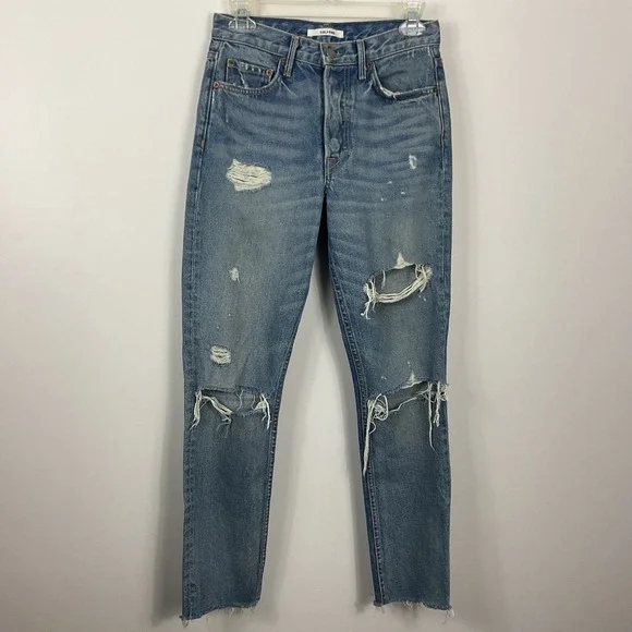 GRLFRND Karolina High Rise Skinny Jeans Womens Size 25 Distressed