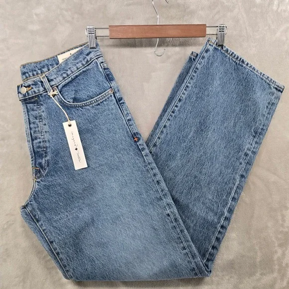 NWT Imogene + Willie Womens 28 Edie Mayfield Jeans Blue High Rise Straight Leg