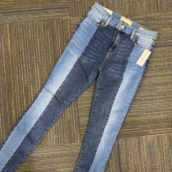 Pacsun High‎ Rise Ankle Jeggings Double Wash Two Tone Denim Womens Size 25