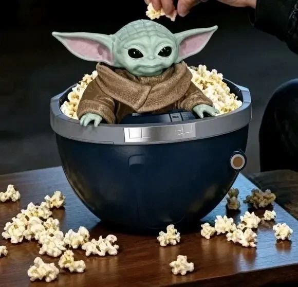 LIMITED Star Wars Mandalorian and Grogu Hover Pram Popcorn Bucket AMC Exclusive