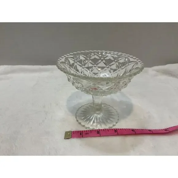 Vintage‎ American Brilliant Cut Glass Compote Candy/Nut Dish - Elegant