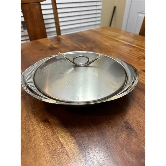 Guy Degrenne stainless steel serving dish With cover Lid (TD)
