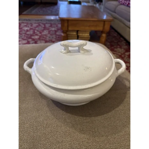 Antique Jacob Furnival & Co. Ironstone China Vegetable Tureen England (TD)