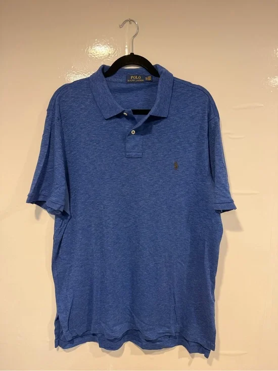 Ralph Lauren Heathered Blue Short-Sleeve Polo