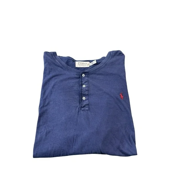 Polo Ralph Lauren Denim & Supply Blue Red Only Current L/S Henley T Shirt 3XLB