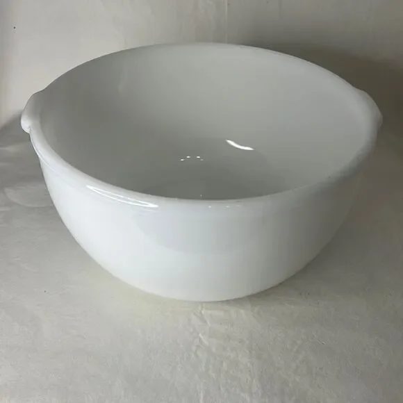 Glasbake For Sunbeam White Glass Bowl 3 1/2 Quarts