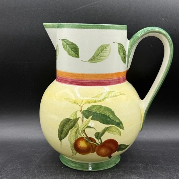 Villeroy & Boch French Country Pitcher Large Yellow Green Cottage Boho