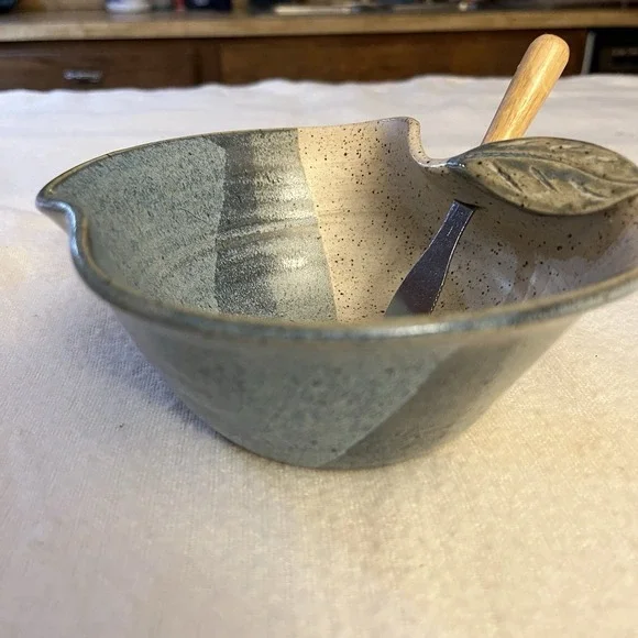 Handmade Ceramic Serving Bowl Designed For Fruit Or Other Snacks Apple Design 6