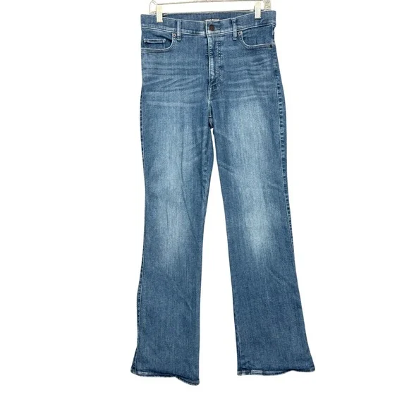 Lucky Brand Jeans Womens 30x32 Blue Uni High Rise Flare Medium Wash Stretch