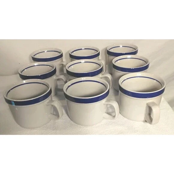 MSI Blue Monterrey Coffee Cup  Blue Ring Japan Set of 9