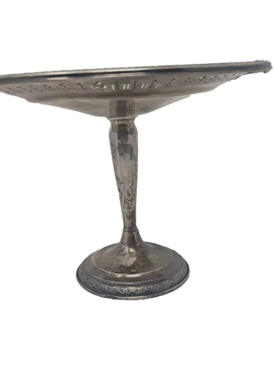 Antique 1907 Sterling Silver Pedestal Compote Tazza Matthews for JE Caldwell 6