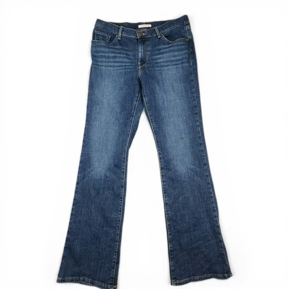 Levi Strauss Classic Bootcut Jeans Womens 8 29x32 (Fits as 29x30.5) Blue Stretch