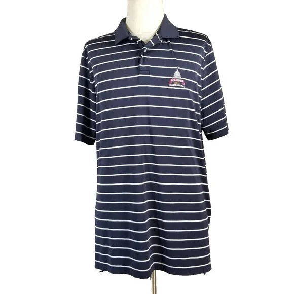 RLX Ralph Lauren Golf Polo Shirt‎ Mens XL Blue US Open Dri Fit Stretch