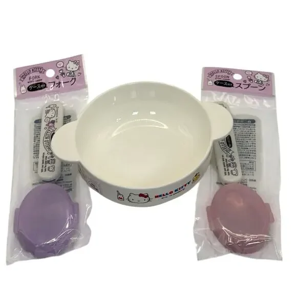 NIP‎ Hello Kitty Children's Fork Spoon & Bowl Set