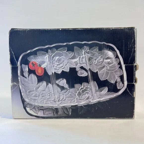 Vintage Studio Nova‎ Winter Rose Divided Relish Dish Japan IOB No WY051/345