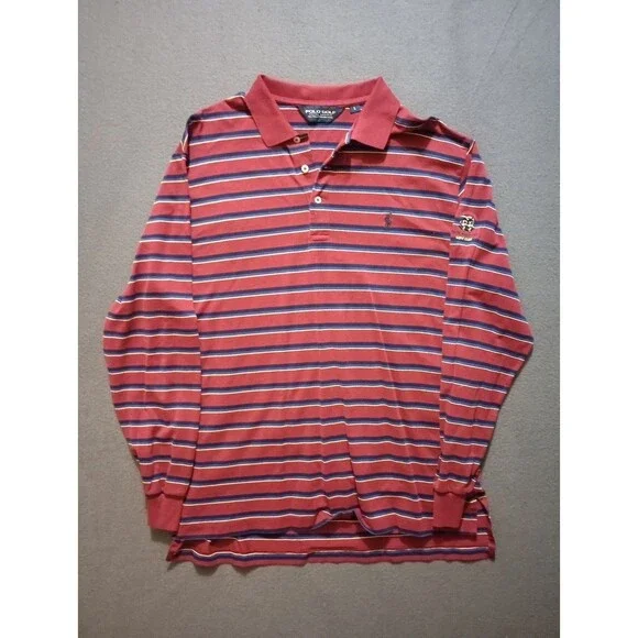 Ralph Lauren Long Sleeve Polo Twin Warriors Golf Club Men's Size Large