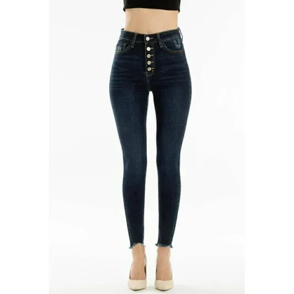 KanCan High Rise Button Fly Super Skinny Jeans 7273d 3/25
