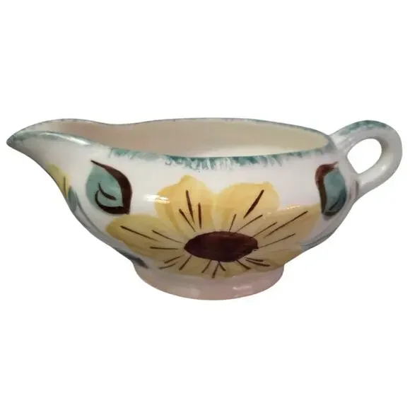 Blue Ridge Southern Pottery Yellow Flower CREAMER Hand Painted