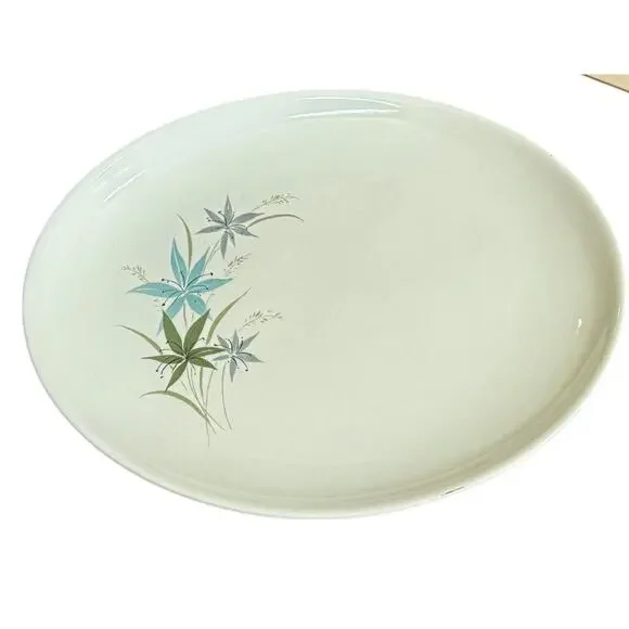 Tiger Lily Floral Serving Platter (1) VTG 13 Inches Sabin China (Unmarked)‎ READ