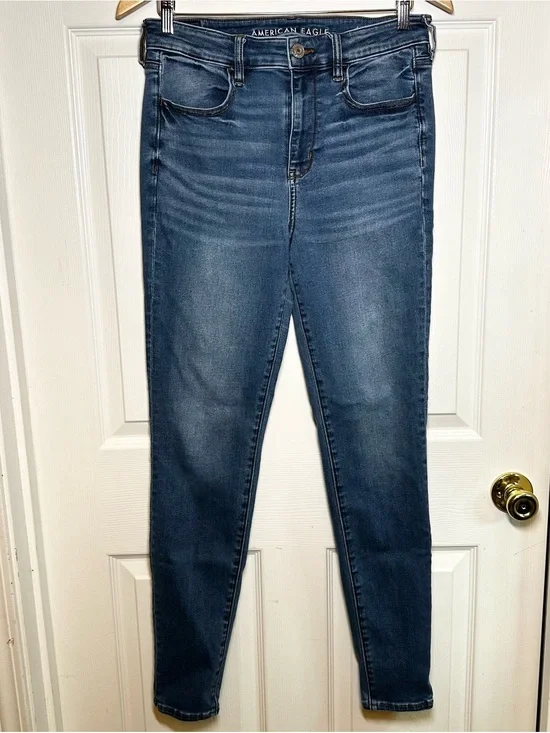 American Eagle Next Level Stretch Women's Jeans Hi-Rise Jegging SZ 12 Long Blue