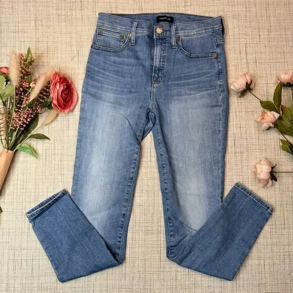 J.Crew Women's High-Rise‎ Skinny Jeans Size 27 Light Blue Denim