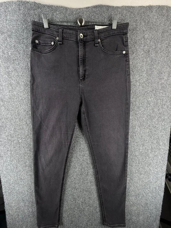 Rag & Bone Gray Nina High Rise Ankle Skinny Jeans Cotton Spandex ACTL 31X27