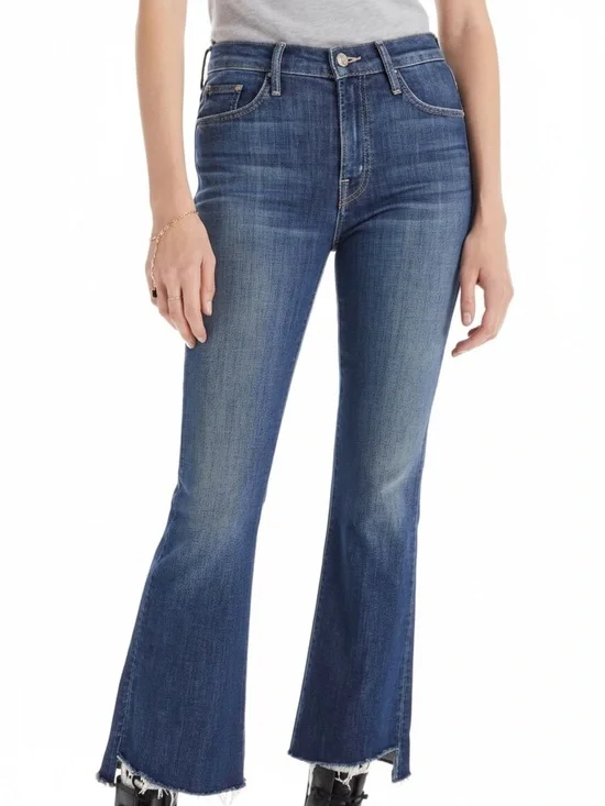 MOTHER The Insider Crop Step Fray Girl Crush Jeans 29