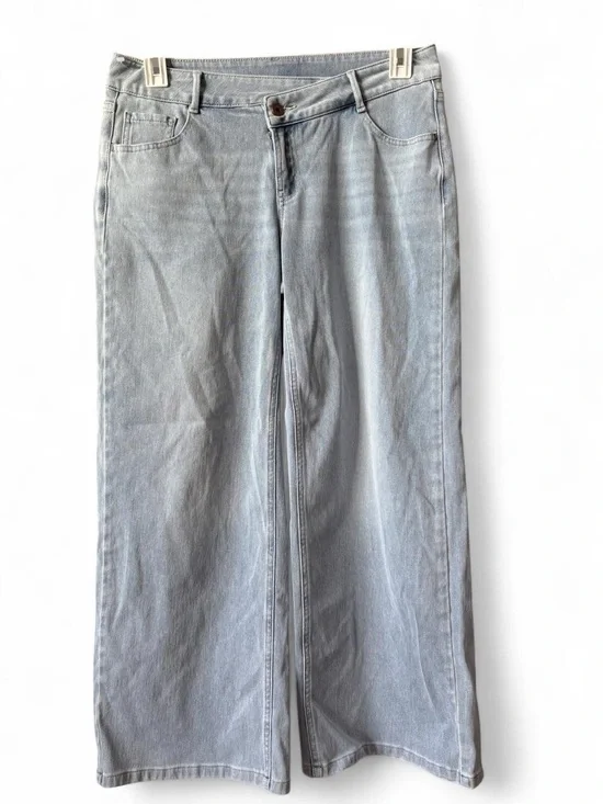 HALARA Light Blue Wide-Leg High-Rise Jeans