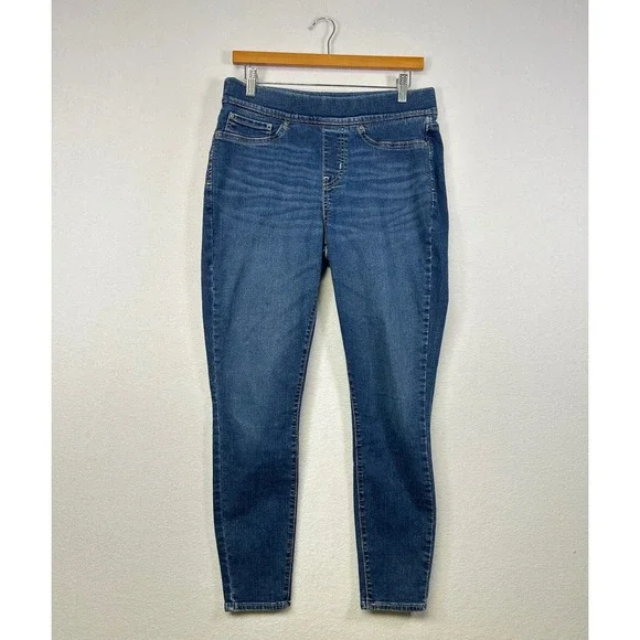 Levi Strauss Signature Gold Pull On Skinny Jeans Women Blue Wash Stretch 30/30‎