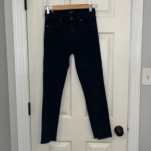 Citizens Of Humanity Women’s Rocket Crop High Rise‎ Dark Wash Skinny Jeans Sz 25