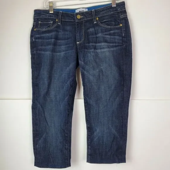 Paige Jimmy Jimmy Skinny‎ Crop Jeans Dark Wash Womens Size 27