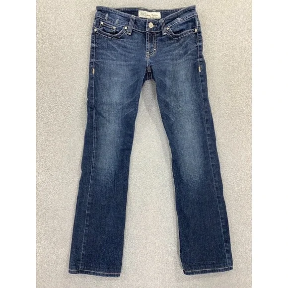 BKE Payton Bootcut Jeans Women 28L (Fit 29x31) Dark Wash Contrast Stitch Stretch