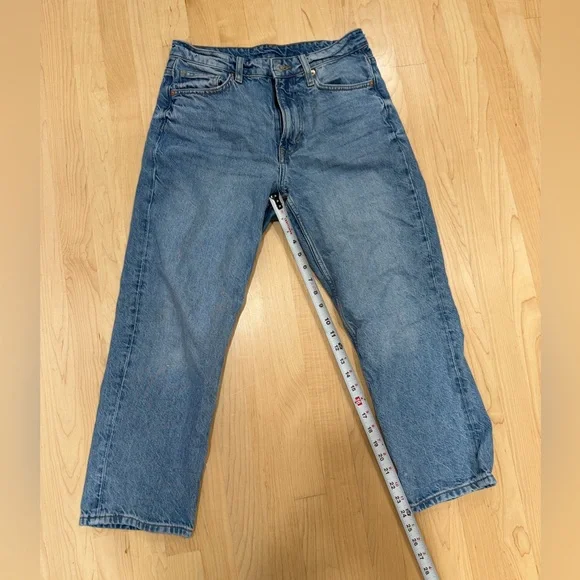 H&M Straight-Leg Blue Denim Jeans