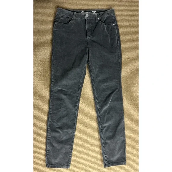 Seven7 Corduroy Pants Women's Size 8 Ultra High‎ Rise Skinny Gray