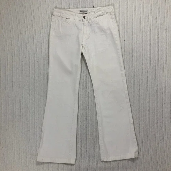 Banana Republic White Denim Flare Leg Jeans‎ Classic Style Women's Size 6R
