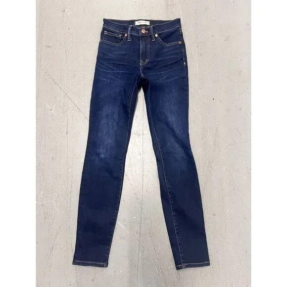 Madewell Jeans Womens 23 Waist 9 in High Rise‎ Skinny Blue Stretch Denim 26x27