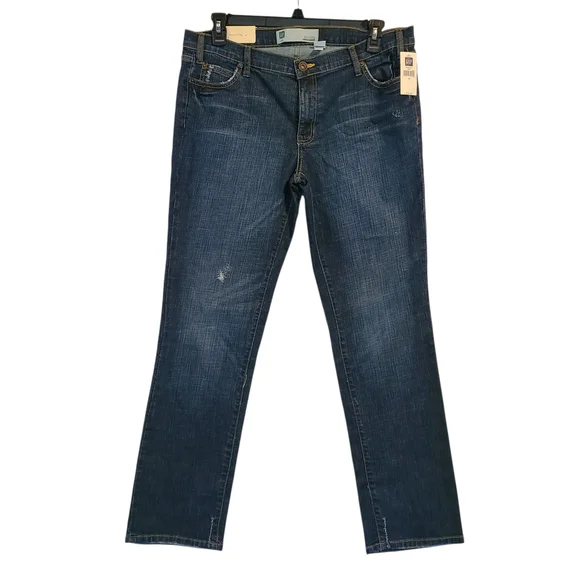 NWT Gap Skinny Fit Low Rise Jeans Crosshatch Authentic 14R Y2K 2006 9.5