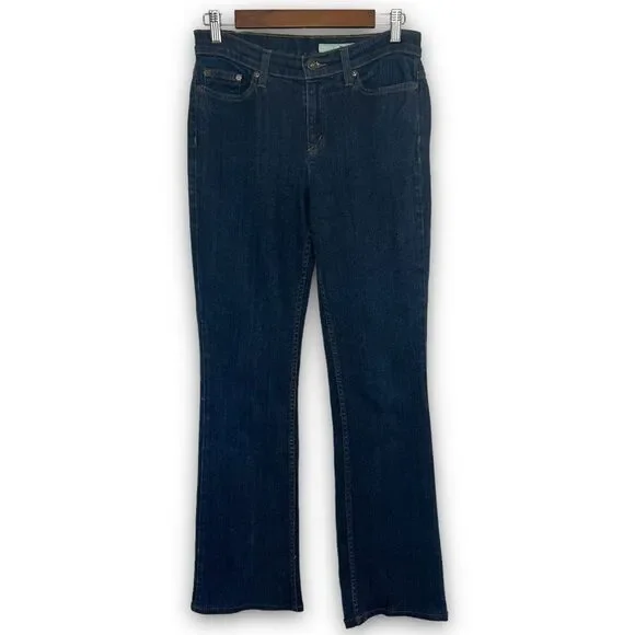 DKNY Women's Dark Wash Mid Rise‎ Soho Bootcut Stretch Denim Jeans Size 4