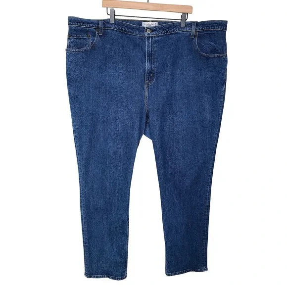 Abercrombie Fitch 90's Straight Ultra High Rise Mid Wash Denim‎ Jeans W50 L31