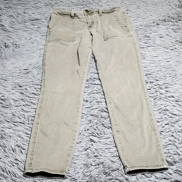Cosmic Blue Love Skinny Jeans‎ Womens Size 28x27 Skinny Green Stretch Pistola