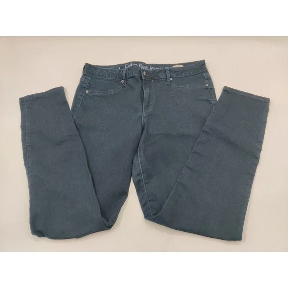Calvin Klein Jeans Womens 32 Legging Skinny Dark Wash Indigo Stretch Denim Pants